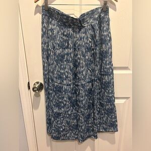 Moda Blue and White Maxi Skirt